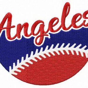 Angeles fan logo embroidery design