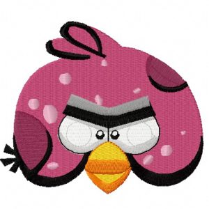 Angry bird red embroidery design