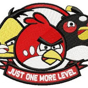 Angry Birds badge embroidery design