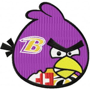 Angry Birds Baltimore Ravens embroidery design