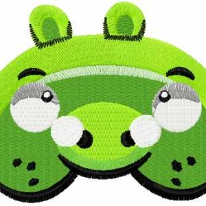 Angry bird pig  embroidery design