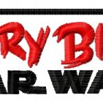 Angry Birds Star Wars logo embroidery design