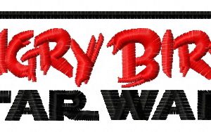 Angry Birds Star Wars logo embroidery design