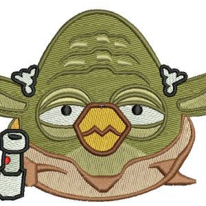 Angry Birds Yoda embroidery design