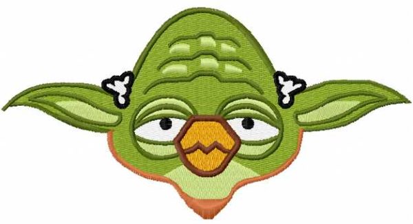 Angry Birds Yoda 3 embroidery design