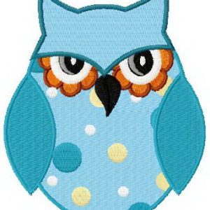Angry owl embroidery design