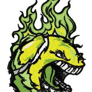 Angry tennis ball 1 embroidery design