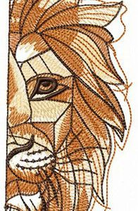 Animal king embroidery design