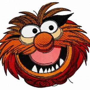 Animal smiling embroidery design