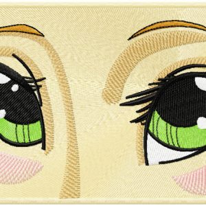 Anime eyes embroidery design