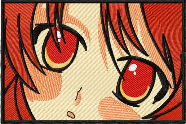Anime eyes embroidery design