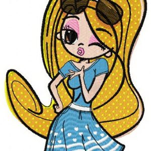 Anime girl 2 embroidery design