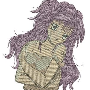 Anime girl 4 embroidery design