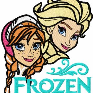 Frozen sisters 4 embroidery design