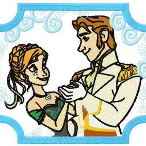 Anna and Hans embroidery design