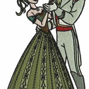 Anna and Prince embroidery design