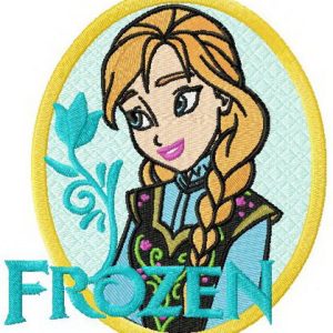 Anna badge embroidery design