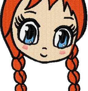 Anna chibi 3 embroidery design