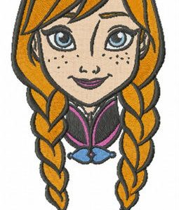 Anna face embroidery design