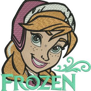 Anna Frozen 3 embroidery design