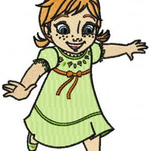 Anna running embroidery design