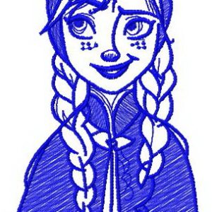 Anna sketch 2 embroidery design
