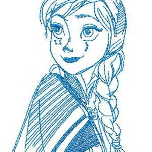 Anna sketch embroidery design