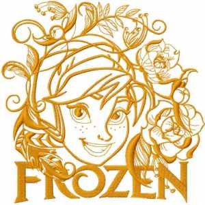 Anna gold summer embroidery design