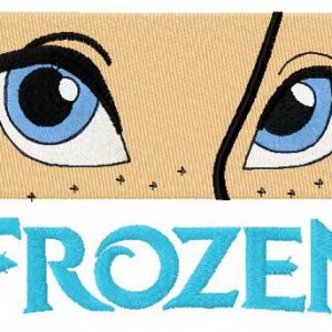 Anna's eyes embroidery design