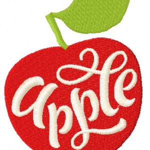 Apple 3 embroidery design