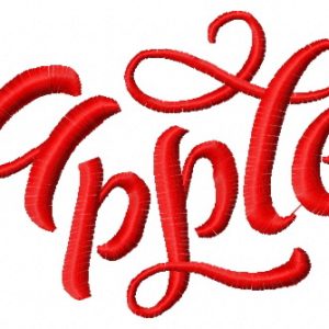 Apple 4 embroidery design