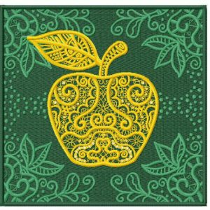 Apple embroidery design