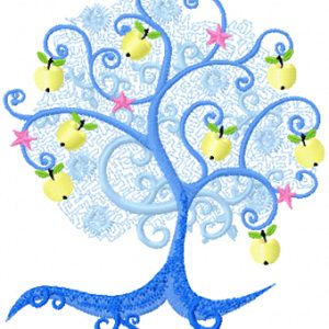 Apple tree embroidery design