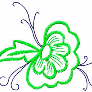 Flowers applique embroidery design