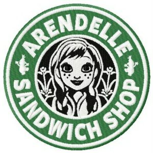 Arendelle sandwich shop embroidery design