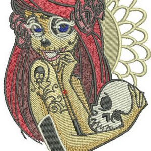 Ariel monster embroidery design