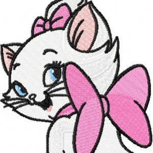 Kitten Marie embroidery design