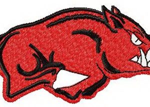 Arkansas Razorbacks logo 2 embroidery design