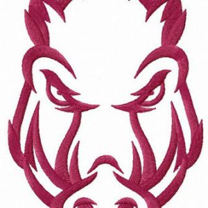 Arkansas Razorbacks secondary simple logo embroidery design