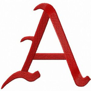 Arkansas Razorbacks vintage logo embroidery design