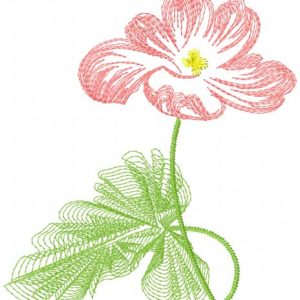 Art flower embroidery design