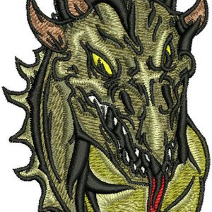 Ash dragon embroidery design