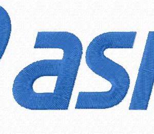 Asics logo embroidery design