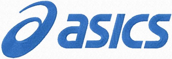 Asics logo embroidery design