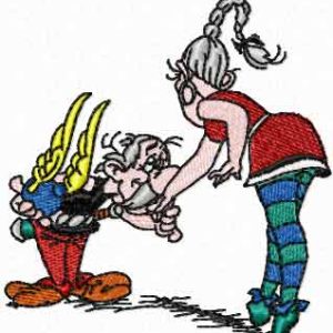 Gallant Asterix embroidery design