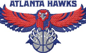 Atlanta Hawks logo embroidery design