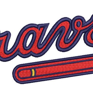 Braves Wordmark Logo embroidery design
