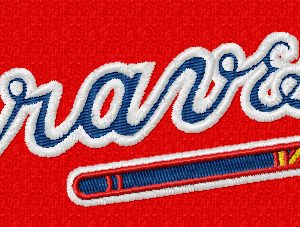 Atlanta Braves Wordmark Logo embroidery design