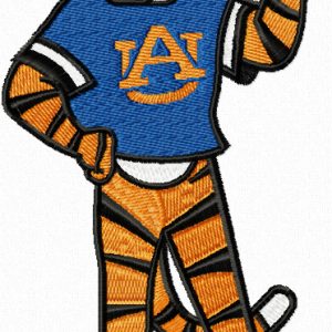 Aubie Auburn logo embroidery design