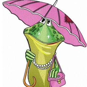 Aunt Frog embroidery design